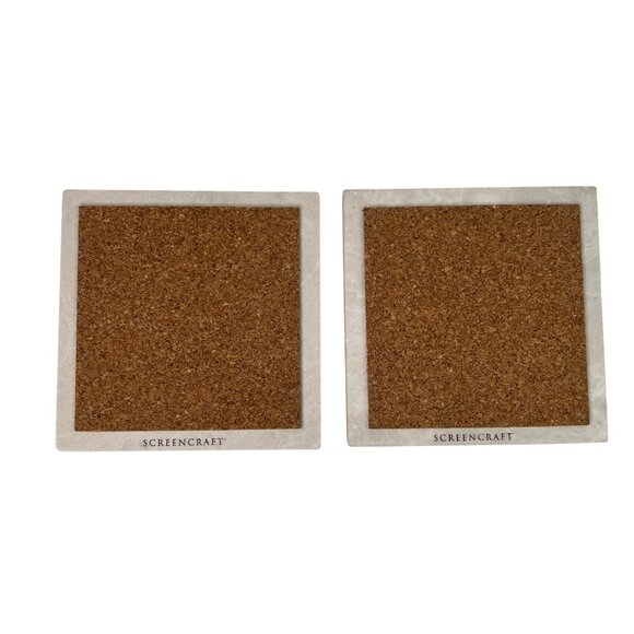 Marble Stone Coasters Set of 2 Wente Vineyards Janeen Heath Art Made in USA - Picture 5 of 9